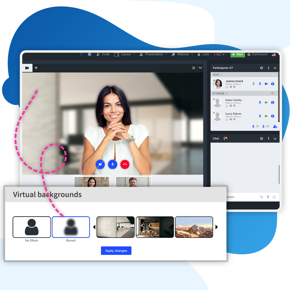 Enterprise Office Virtual Background: use cases, examples, and benefits