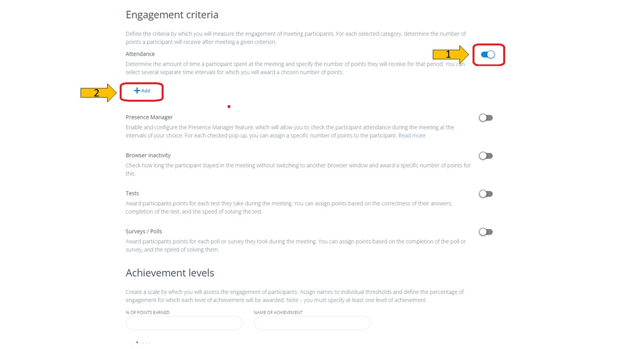 How to use the Participant Engagement feature?