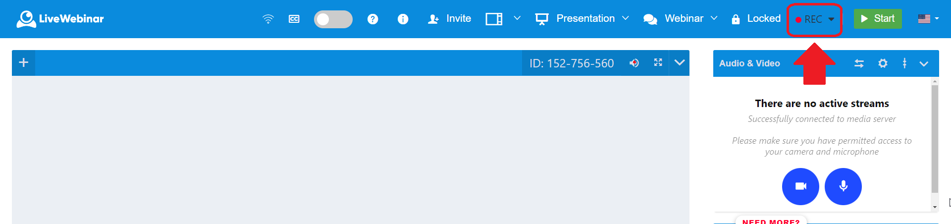LiveWebinar interface