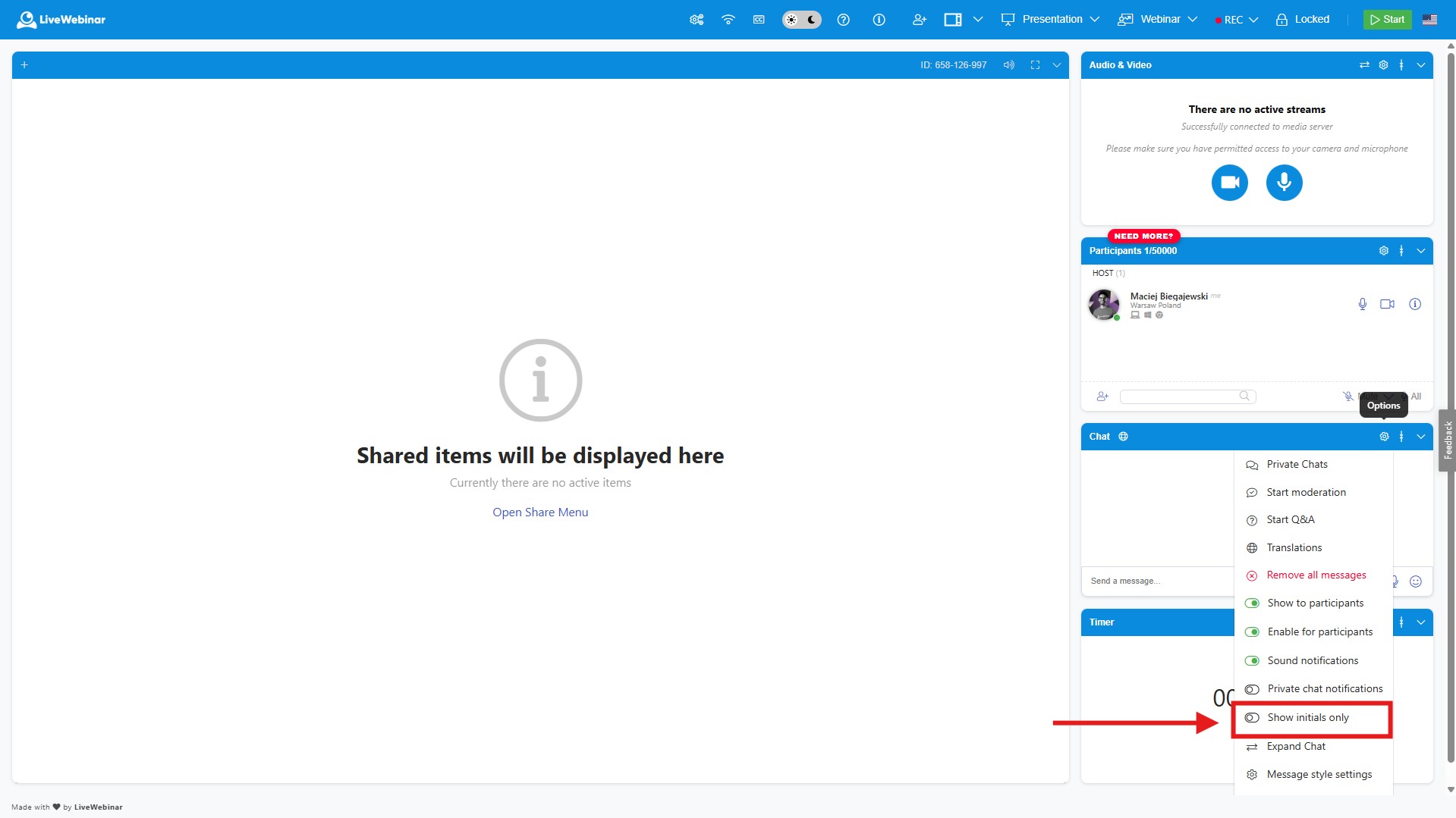 Toggle off device and operating system icons in LiveWebinar Advanced Settings